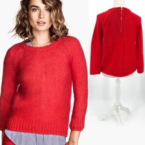 H&M Mixed Mohair Open Knit Loose Fit Sweater